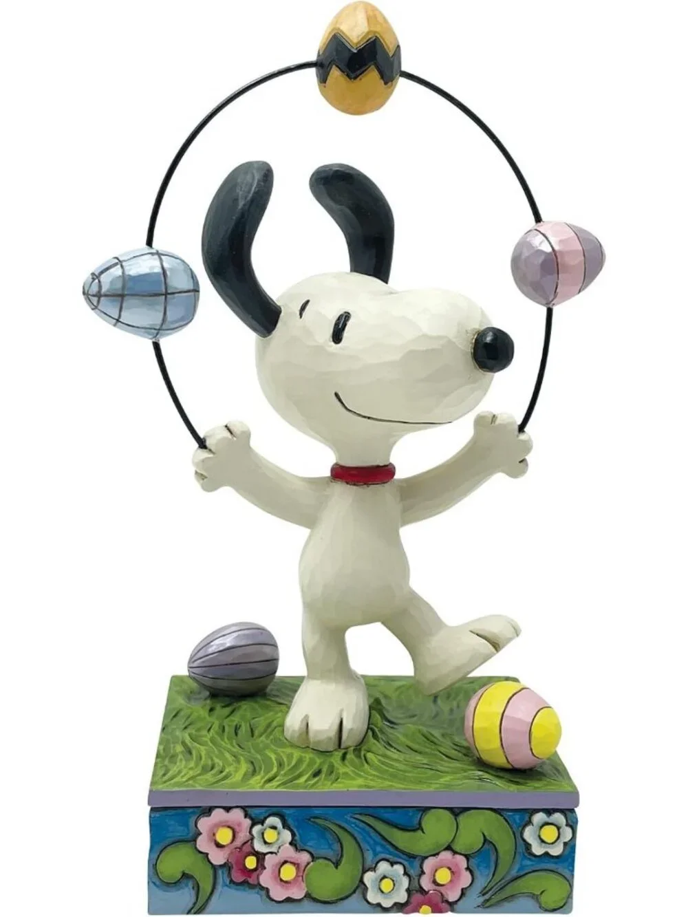 Snoopy Juggling Easter Eggs Figurine, 6.1 Inch, Colorful Spring Decor